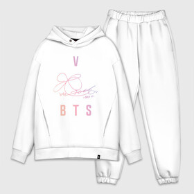 Мужской костюм хлопок OVERSIZE с принтом V BTS АВТОГРАФ в Новосибирске,  |  | bts | bts boy | bts love | k pop | love yourself | v | айдол | битиэс | бтс | ви. | ким тэ хен | фанфик бтс | чон чонгук