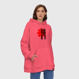 Худи SuperOversize хлопок с принтом RED HOT CHILI PEPPERS в Новосибирске, 70% хлопок, 30% полиэстер, мягкий начес внутри | карман-кенгуру, эластичная резинка на манжетах и по нижней кромке, двухслойный капюшон
 | red hot chili peppers | rhcp | рхчп