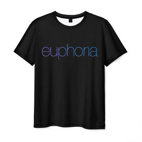 Мужская футболка 3D с принтом сериал Euphoria в Новосибирске, 100% полиэфир | прямой крой, круглый вырез горловины, длина до линии бедер | zendaya | зендея | ру беннетт | сериал euphoria | эйфория