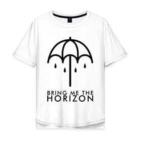 Мужская футболка хлопок Oversize с принтом BRING ME THE HORIZON в Новосибирске, 100% хлопок | свободный крой, круглый ворот, “спинка” длиннее передней части | bmth | bring me the horizon