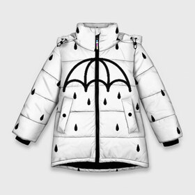 Зимняя куртка для девочек 3D с принтом BRING ME THE HORIZON в Новосибирске, ткань верха — 100% полиэстер; подклад — 100% полиэстер, утеплитель — 100% полиэстер. | длина ниже бедра, удлиненная спинка, воротник стойка и отстегивающийся капюшон. Есть боковые карманы с листочкой на кнопках, утяжки по низу изделия и внутренний карман на молнии. 

Предусмотрены светоотражающий принт на спинке, радужный светоотражающий элемент на пуллере молнии и на резинке для утяжки. | bmth | bring me the horizon