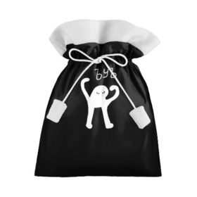 Подарочный 3D мешок с принтом ЪУЪ в Новосибирске, 100% полиэстер | Размер: 29*39 см | Тематика изображения на принте: cursed cat | meme | truxkot19 | мем с котом | мемы | прикол | съука | черный кот | ъуъ съука | юмор