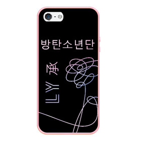 Чехол для iPhone 5/5S матовый с принтом BTS Love Yourself в Новосибирске, Силикон | Область печати: задняя сторона чехла, без боковых панелей | bangtan boys | beyond the scene | bts | k pop | kpop | love yourself | бтс | к поп