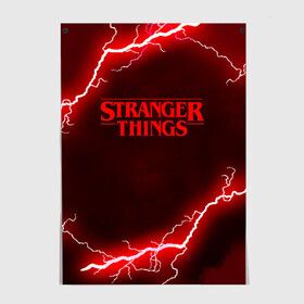 Постер с принтом STRANGER THINGS в Новосибирске, 100% бумага
 | бумага, плотность 150 мг. Матовая, но за счет высокого коэффициента гладкости имеет небольшой блеск и дает на свету блики, но в отличии от глянцевой бумаги не покрыта лаком | 011 | eggo | eleven | friends don t lie | netflix | season 3 | stranger things | демогоргон | нетфликс | одиннадцатая | очень странные дела | сезон 3