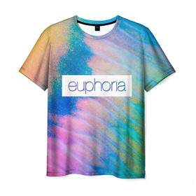 Мужская футболка 3D с принтом сериал Euphoria в Новосибирске, 100% полиэфир | прямой крой, круглый вырез горловины, длина до линии бедер | Тематика изображения на принте: zendaya | зендея | ру беннетт | сериал euphoria | эйфория