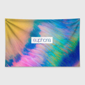 Флаг-баннер с принтом сериал Euphoria в Новосибирске, 100% полиэстер | размер 67 х 109 см, плотность ткани — 95 г/м2; по краям флага есть четыре люверса для крепления | zendaya | зендея | ру беннетт | сериал euphoria | эйфория