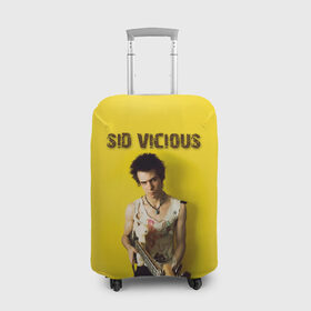 Чехол для чемодана 3D с принтом Sid Vicious в Новосибирске, 86% полиэфир, 14% спандекс | двустороннее нанесение принта, прорези для ручек и колес | england | music | my way | no future | sid and nancy | sid vicious | trash | музыка | панк | рок | сид вишес | сид и ненси