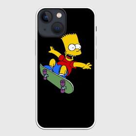 Чехол для iPhone 13 mini с принтом Скейт в Новосибирске,  |  | bart | the simpsons | барт | симпсоны