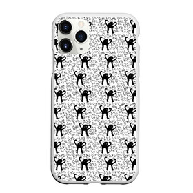 Чехол для iPhone 11 Pro матовый с принтом ЪУЪ в Новосибирске, Силикон |  | black and white | cursed cat | meme | pattern | truxkot19 | мем с котом | мемы | паттерн | прикол | съука | текстура | черно белый | черный кот | ъуъ съука | юмор