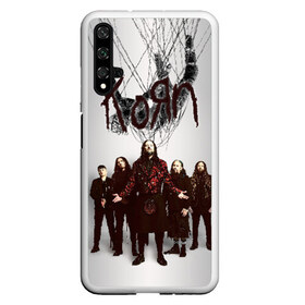 Чехол для Honor 20 с принтом Korn The Nothing в Новосибирске, Силикон | Область печати: задняя сторона чехла, без боковых панелей | Тематика изображения на принте: alternative | heavy | korn | koяn | metal | rapcore | rock | the nothing | youll never find me | джонатан дэвис | корн | корни | коян | ню метал | нюметал | рок