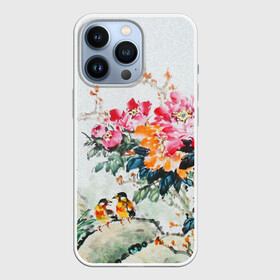 Чехол для iPhone 13 Pro с принтом Японские цветы в Новосибирске,  |  | Тематика изображения на принте: japan | japanese | искусство | картина | цветы | япония | японская гравюра | японская картина