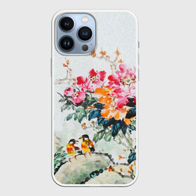Чехол для iPhone 13 Pro Max с принтом Японские цветы в Новосибирске,  |  | japan | japanese | искусство | картина | цветы | япония | японская гравюра | японская картина
