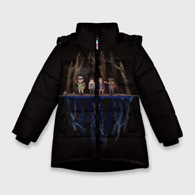 Зимняя куртка для девочек 3D с принтом Stranger Things PixelArt в Новосибирске, ткань верха — 100% полиэстер; подклад — 100% полиэстер, утеплитель — 100% полиэстер. | длина ниже бедра, удлиненная спинка, воротник стойка и отстегивающийся капюшон. Есть боковые карманы с листочкой на кнопках, утяжки по низу изделия и внутренний карман на молнии. 

Предусмотрены светоотражающий принт на спинке, радужный светоотражающий элемент на пуллере молнии и на резинке для утяжки. | pixel | pixelart | stranger things | strangerthings | tv show | tvshow | очень странные дела | сериал