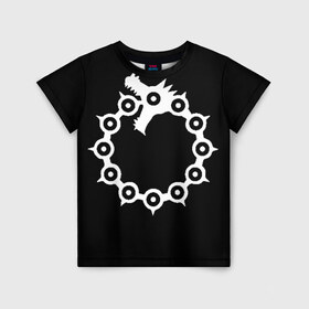 Детская футболка 3D с принтом Dragon в Новосибирске, 100% гипоаллергенный полиэфир | прямой крой, круглый вырез горловины, длина до линии бедер, чуть спущенное плечо, ткань немного тянется | Тематика изображения на принте: anime | meliodas | seven deadly sins | аниме | мелиодас