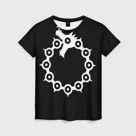 Женская футболка 3D с принтом Dragon в Новосибирске, 100% полиэфир ( синтетическое хлопкоподобное полотно) | прямой крой, круглый вырез горловины, длина до линии бедер | anime | meliodas | seven deadly sins | аниме | мелиодас