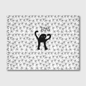 Альбом для рисования с принтом ЪУЪ в Новосибирске, 100% бумага
 | матовая бумага, плотность 200 мг. | cursed cat | meme | pattern | truxkot19 | кот мем | мем с котом | мемы | паттерн | прикол | съука | черный кот | ъуъ съука | юмор
