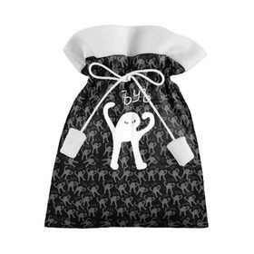 Подарочный 3D мешок с принтом ЪУЪ в Новосибирске, 100% полиэстер | Размер: 29*39 см | Тематика изображения на принте: cursed cat | meme | pattern | truxkot19 | кот мем | мем с котом | мемы | паттерн | прикол | съука | черный кот | ъуъ съука | юмор