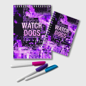 Блокнот с принтом WATCH DOGS в Новосибирске, 100% бумага | 48 листов, плотность листов — 60 г/м2, плотность картонной обложки — 250 г/м2. Листы скреплены удобной пружинной спиралью. Цвет линий — светло-серый
 | Тематика изображения на принте: action | ct os | ded sec | fox | game | hacker | legion | watch dogs | watch dogs 2 | watch dogs legion | знак лиса | игра | компьютерная игра | легион | хакер