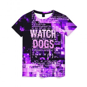 Женская футболка 3D с принтом WATCH DOGS в Новосибирске, 100% полиэфир ( синтетическое хлопкоподобное полотно) | прямой крой, круглый вырез горловины, длина до линии бедер | action | ct os | ded sec | fox | game | hacker | legion | watch dogs | watch dogs 2 | watch dogs legion | знак лиса | игра | компьютерная игра | легион | хакер