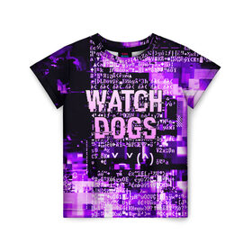 Детская футболка 3D с принтом WATCH DOGS в Новосибирске, 100% гипоаллергенный полиэфир | прямой крой, круглый вырез горловины, длина до линии бедер, чуть спущенное плечо, ткань немного тянется | action | ct os | ded sec | fox | game | hacker | legion | watch dogs | watch dogs 2 | watch dogs legion | знак лиса | игра | компьютерная игра | легион | хакер
