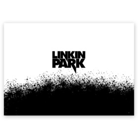 Поздравительная открытка с принтом LINKIN PARK в Новосибирске, 100% бумага | плотность бумаги 280 г/м2, матовая, на обратной стороне линовка и место для марки
 | chester bennington | linkin park | mike shinoda | линкин парк