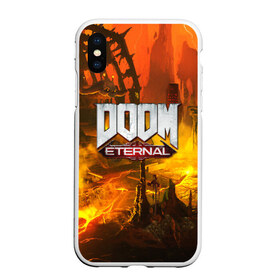 Чехол для iPhone XS Max матовый с принтом DOOM ETERNAL в Новосибирске, Силикон | Область печати: задняя сторона чехла, без боковых панелей | doom | doom eternal | game | дум