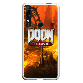 Чехол для Honor P Smart Z с принтом DOOM ETERNAL в Новосибирске, Силикон | Область печати: задняя сторона чехла, без боковых панелей | Тематика изображения на принте: doom | doom eternal | game | дум