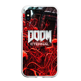 Чехол для iPhone XS Max матовый с принтом DOOM ETERNAL в Новосибирске, Силикон | Область печати: задняя сторона чехла, без боковых панелей | doom | doom eternal | game | дум