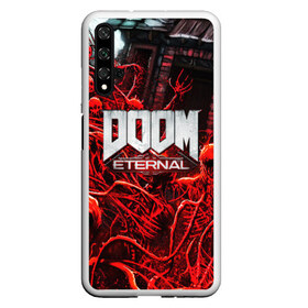 Чехол для Honor 20 с принтом DOOM ETERNAL в Новосибирске, Силикон | Область печати: задняя сторона чехла, без боковых панелей | Тематика изображения на принте: doom | doom eternal | game | дум