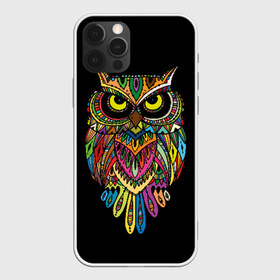 Чехол для iPhone 12 Pro Max с принтом Сова в Новосибирске, Силикон |  | art | background | big | bird | black | drawing | eyes | multicolored | owl | sight | symbol | wisdom | большие | взгляд | глаза | искусство | мудрость | птица | разноцветный | рисунок | символ | сова | филин | фон | черный