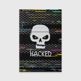 Обложка для паспорта матовая кожа с принтом Hacked в Новосибирске, натуральная матовая кожа | размер 19,3 х 13,7 см; прозрачные пластиковые крепления | hacker | hacknet | взлом | виртуальность | кибер | киберпанк | программист | хакер