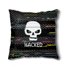 Подушка 3D с принтом Hacked в Новосибирске, наволочка – 100% полиэстер, наполнитель – холлофайбер (легкий наполнитель, не вызывает аллергию). | состоит из подушки и наволочки. Наволочка на молнии, легко снимается для стирки | hacker | hacknet | взлом | виртуальность | кибер | киберпанк | программист | хакер