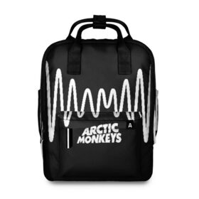 Женский рюкзак 3D с принтом ARCTIC MONKEYS в Новосибирске, 100% полиэстер | лямки с регулируемой длиной, сверху ручки, чтобы рюкзак нести как сумку. Основное отделение закрывается на молнию, как и внешний карман. Внутри два дополнительных кармана, один из которых закрывается на молнию. По бокам два дополнительных кармашка, куда поместится маленькая бутылочка
 | arctic monkeys | арктик манкис | арктические мартышки