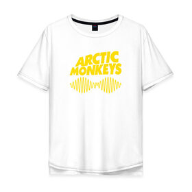Мужская футболка хлопок Oversize с принтом ARCTIC MONKEYS в Новосибирске, 100% хлопок | свободный крой, круглый ворот, “спинка” длиннее передней части | arctic monkeys | арктик манкис | арктические мартышки