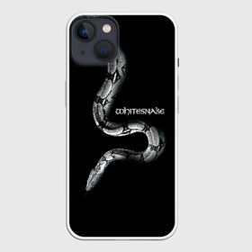 Чехол для iPhone 13 с принтом WHITESNAKE в Новосибирске,  |  | Тематика изображения на принте: whitesnake | ws | белая змея | блюз | вайт | вайтснек | вс | глэм | джоэл хокстра | дэвид ковердэйл | майкл девин | метал | микеле луппи | реб бич | рок группа | снек | томми олдридж | хард | хеви