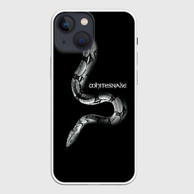 Чехол для iPhone 13 mini с принтом WHITESNAKE в Новосибирске,  |  | Тематика изображения на принте: whitesnake | ws | белая змея | блюз | вайт | вайтснек | вс | глэм | джоэл хокстра | дэвид ковердэйл | майкл девин | метал | микеле луппи | реб бич | рок группа | снек | томми олдридж | хард | хеви