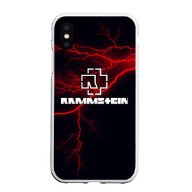 Чехол для iPhone XS Max матовый с принтом Rammstein в Новосибирске, Силикон | Область печати: задняя сторона чехла, без боковых панелей | 3d | hard | logo | metal | music | rammstein | rock | гроза | знак | иллюстрация | лого | метал | молния | музыка | рамштайн | рок | символ | текстура