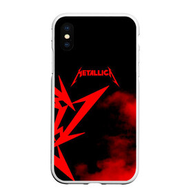 Чехол для iPhone XS Max матовый с принтом Metallica в Новосибирске, Силикон | Область печати: задняя сторона чехла, без боковых панелей | metalica | metallica | группа | джеймс хэтфилд | кирк хэмметт | ларс ульрих | метал | металика | металлика | миталика | музыка | роберт трухильо | рок | трэш | трэшметал | хард | хеви