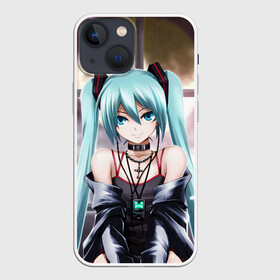 Чехол для iPhone 13 mini с принтом Мику Хацунэ в Новосибирске,  |  | anime | character | geisha | hatsune miku | japan | kimono | manga | style | аниме | вокалоид | девушки | манга | мульт | оружие | сёдзё | сериал | хатсуне мику