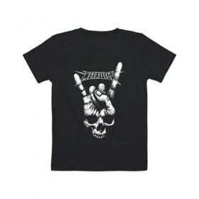 Детская футболка хлопок с принтом Metallica в Новосибирске, 100% хлопок | круглый вырез горловины, полуприлегающий силуэт, длина до линии бедер | metalica | metallica | группа | джеймс хэтфилд | кирк хэмметт | ларс ульрих | метал | металика | металлика | миталика | музыка | роберт трухильо | рок | трэш | трэшметал | хард | хеви
