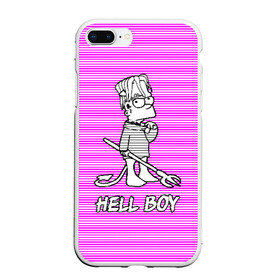 Чехол для iPhone 7Plus/8 Plus матовый с принтом Lil Peep (Hell Boy) в Новосибирске, Силикон | Область печати: задняя сторона чехла, без боковых панелей | alone | boy | hell | hell boy | lil | lil peep | peep | rap | sad | лил пип | маленький пип | пип | реп | рэп