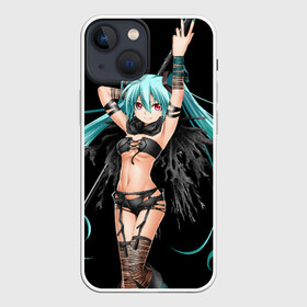 Чехол для iPhone 13 mini с принтом Мику Хацунэ в Новосибирске,  |  | anime | character | geisha | hatsune miku | japan | kimono | manga | style | аниме | вокалоид | девушки | манга | мульт | оружие | сёдзё | сериал | хатсуне мику