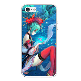 Чехол для iPhone 5/5S матовый с принтом Hatsune Miku в Новосибирске, Силикон | Область печати: задняя сторона чехла, без боковых панелей | anime | character | geisha | hatsune miku | japan | kimono | manga | style | аниме | вокалоид | девушки | манга | мульт | оружие | сёдзё | сериал | хатсуне мику