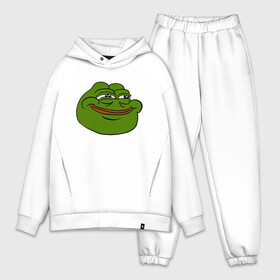 Мужской костюм хлопок OVERSIZE с принтом PepeHappy в Новосибирске,  |  | feels bad man | feels good man | pepe | pepe the frog | sad pepe | грустная лягушка | пепе