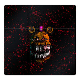 Магнитный плакат 3Х3 с принтом FNAF Nightmare в Новосибирске, Полимерный материал с магнитным слоем | 9 деталей размером 9*9 см | blood | five nights at freddy’s | fnaf | game | horror | игра | кровь | пять ночей у фредди | ужас | фнаф | фреди