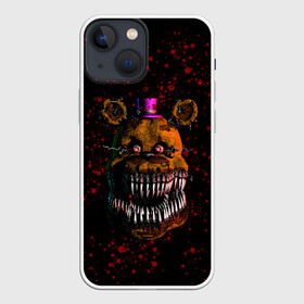 Чехол для iPhone 13 mini с принтом FNAF Nightmare в Новосибирске,  |  | blood | five nights at freddy’s | fnaf | game | horror | игра | кровь | пять ночей у фредди | ужас | фнаф | фреди