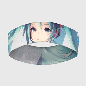 Повязка на голову 3D с принтом МИКУ ХАЦУНЭ | MIKU HATSUNE в Новосибирске,  |  | anime | character | geisha | hatsune miku | japan | kimono | manga | style | аниме | вокалоид | девушки | манга | мульт | оружие | сёдзё | сериал | хатсуне мику