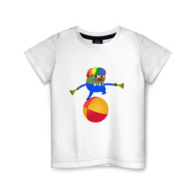 Детская футболка хлопок с принтом PepeClown в Новосибирске, 100% хлопок | круглый вырез горловины, полуприлегающий силуэт, длина до линии бедер | feels bad man | feels good man | honk honk | pepe | pepe the frog | sad pepe | грустная лягушка | пепе
