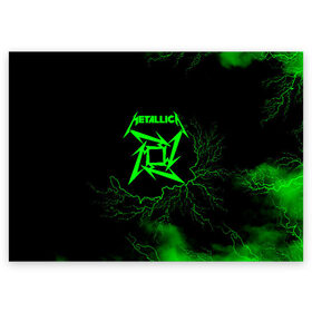 Поздравительная открытка с принтом Metallica в Новосибирске, 100% бумага | плотность бумаги 280 г/м2, матовая, на обратной стороне линовка и место для марки
 | metalica | metallica | группа | джеймс хэтфилд | кирк хэмметт | ларс ульрих | метал | металика | металлика | миталика | музыка | роберт трухильо | рок | трэш | трэшметал | хард | хеви