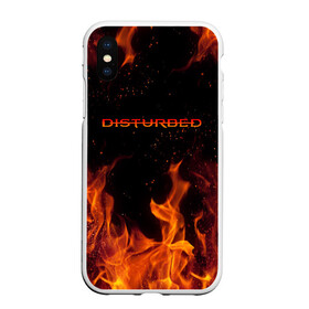 Чехол для iPhone XS Max матовый с принтом DISTURBED (НА СПИНЕ) в Новосибирске, Силикон | Область печати: задняя сторона чехла, без боковых панелей | Тематика изображения на принте: disturbed | дистурбед